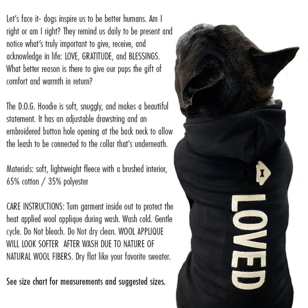 HOUSE DOGGE LOVED D.O.G. HOODIE HOST PICK NEW